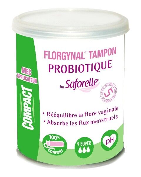 Saforelle - Florgynal Tampon Probiotique Avec Applicateur Super 9