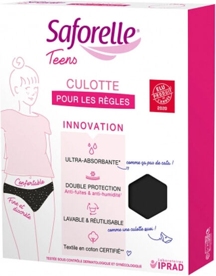 Saforelle Culotte Teens Ultra Absorbante pour les Règles Taille 12 ans