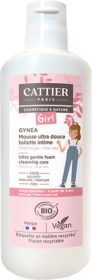 Cattier Gynéa Girl Mousse Ultra Douce Toilette Intime Bio 150ml