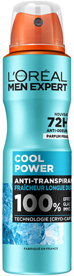 L'Oréal Paris L'Oréal Men Expert Cool Power Déodorant Spray Frais 150ml