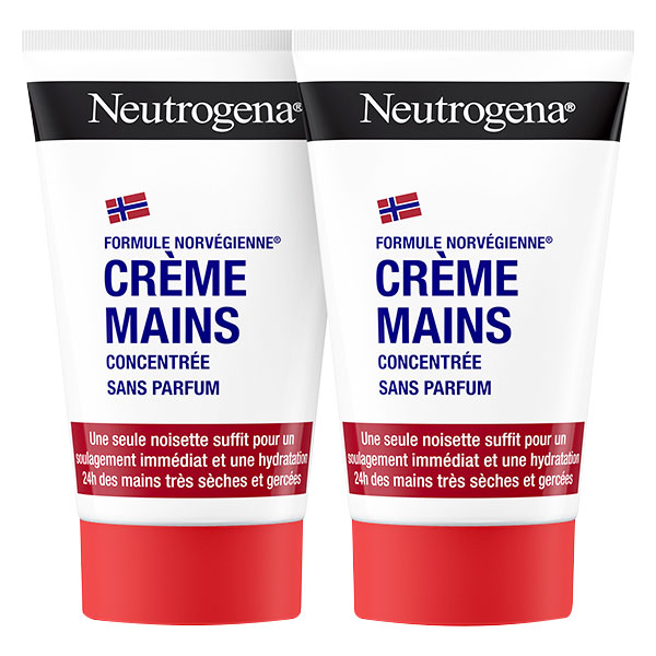 Neutrogena Crème Mains Concentrée Non Parfumée Lot de 2 x 50ml