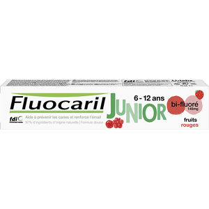 Fluocaril Junior 6-12 ans Dentifrice Gel Fruits Rouges 75ml