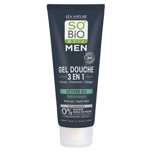 Lea Nature SO BiO etic So'Bio Étic Men Gel Douche 3 en 1 Vetivier Bio 200ml