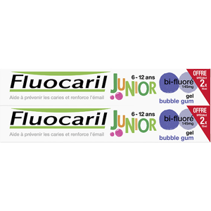 Fluocaril Junior 6-12 ans Dentifrice Gel Bubble Lot de 2 x 75ml