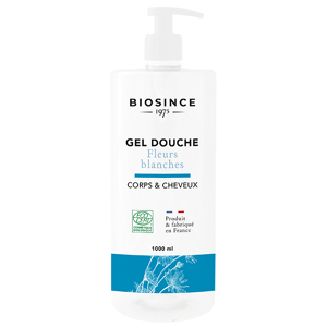 Gravier Biosince 1975 Gel Douche Corps & Cheveux Fleurs Blanches Bio 1L