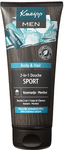 Kneipp Men Gel Douche Sport 2 en 1 Corps et Cheveux Menthol Romarin 200ml