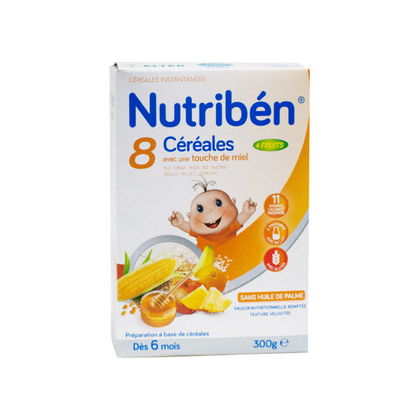 Nutriben Nutribén 8 Céréales et Miel 4 Fruits +6m 300g