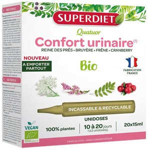 Superdiet Quatuor Confort Urinaire Bio 20 unidoses