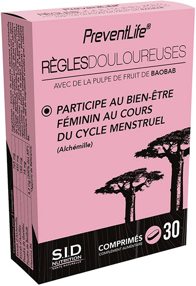 SID Nutrition PreventLife Règles Douloureuses 30 comprimés