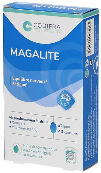 Codifra Magalite Magnésium 40 capsules