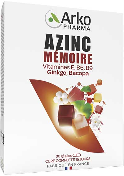 Arkopharma Azinc Mémoire 30 gélules