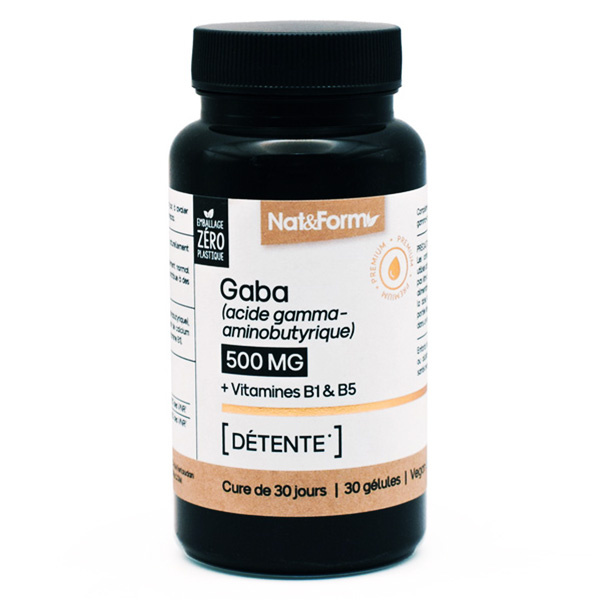 Nat & Form GABA + Vitamines B1 & B5 nervosité 30 gélules