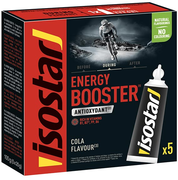 Isostar Energy Booster Gel Énergétique Cola 5 unités