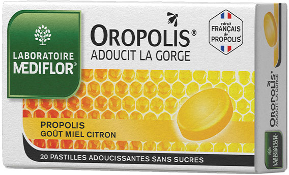 Mediflor Oropolis Miel Citron sans Sucre 20 pastilles