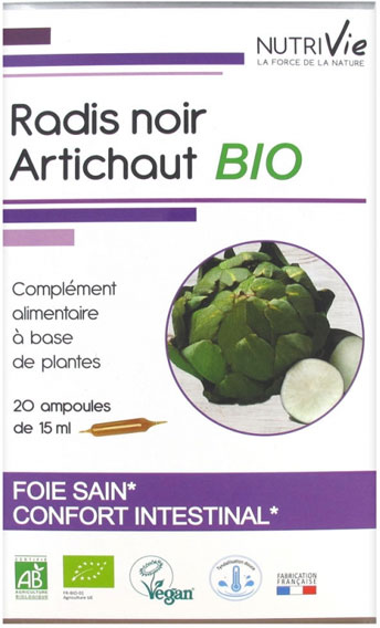 Nutrivie Radis Noir Artichaut Bio 20 ampoules