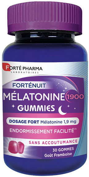 Forté Pharma FortéNuit Mélatonine 1900 Gummies Sommeil Rapide 30 gommes