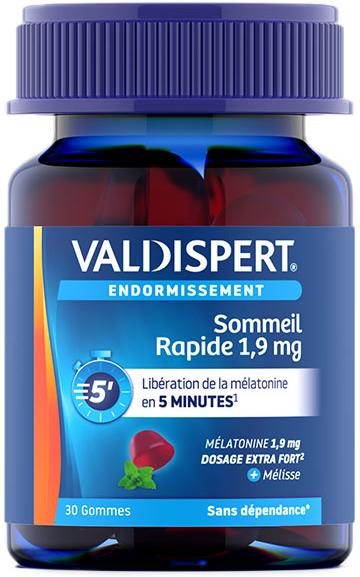 VALDISPERT Gommes Sommeil Rapide Mélatonine 1,9mg 30 gummies