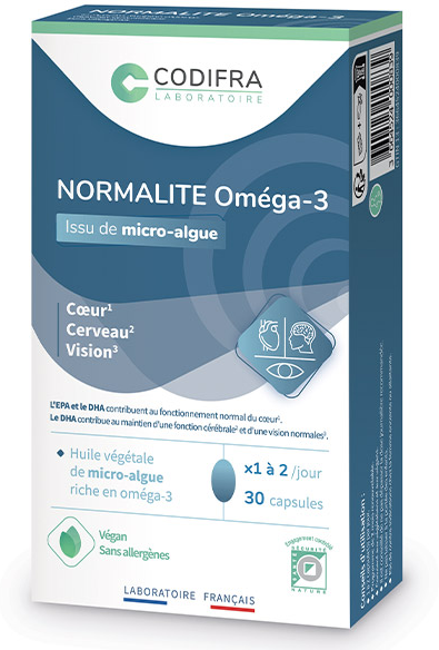 Codifra Normalite Oméga-3 (EPA/DHA) Végétal 30 capsules