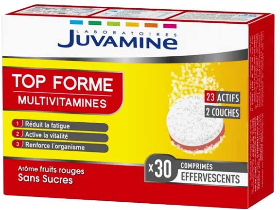 Juvamine Top Forme Multi-Vitamines 30 comprimés effervescents