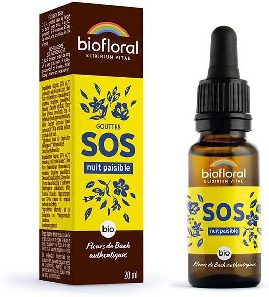 Biofloral Sos Secours Nuit Paisible Compte Gouttes Bio Demeter 20 ml