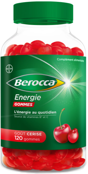 Berocca® Energie 120 gummies Multivitamines Complément Alimentaire Goût Cerise