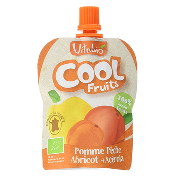 Vitabio Cool Fruits Pomme Pêche Abricot + Acérola 90g