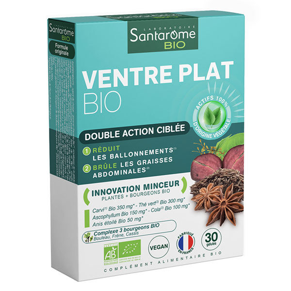 Santarome Bio - Ventre Plat Bio - Double Action Ciblée - 30 gélules