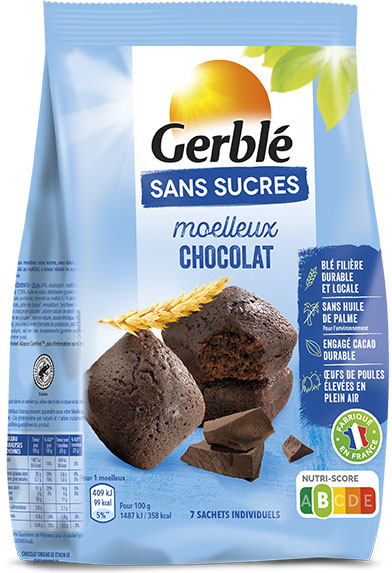 Gerblé Sans Sucres Moelleux Tout Chocolat 196g