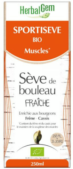 Herbalgem Sève de Bouleau Fraîche Sportisève Bio 250ml