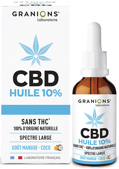 Laboratoire des Granions Granions CBD Huile 10% Mangue Coco 10ml