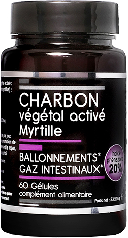 Nutrivie Charbon Végétal Activé Myrtille Végan 60 gélules