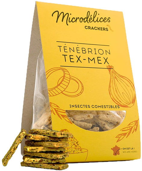 Micronutris Microdélices Crackers aux insectes Tex Mex (Tenebrio molitor) boîte de 90g