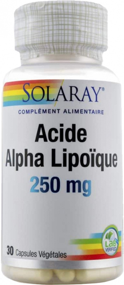 Solaray Acide Alpha Lipoïque 250mg 30 gélules végétales