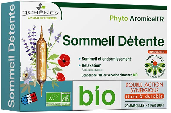 Les 3 Chênes Phyto Aromicell'R Sommeil Détente Bio 20 ampoules