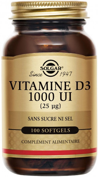 Solgar Vitamine D3 1000 UI 100 softgels