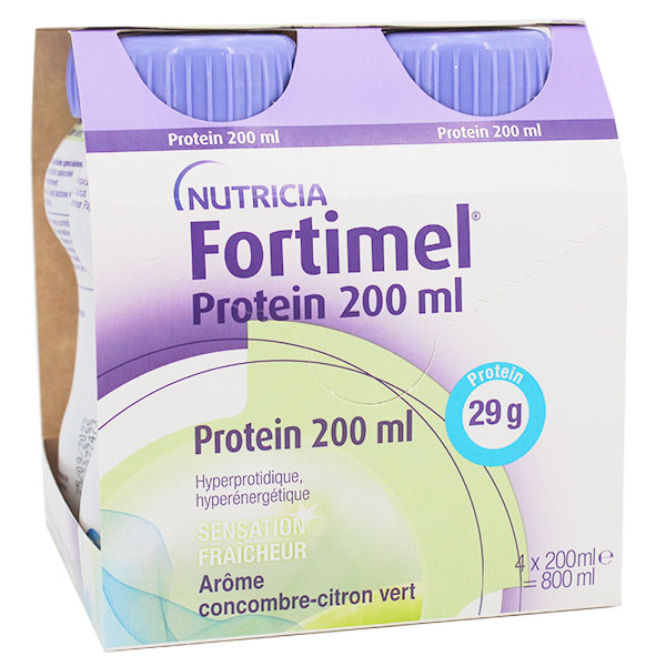 Nutricia Fortimel Protein Sensation Concombre Citron Vert 4 x 200ml