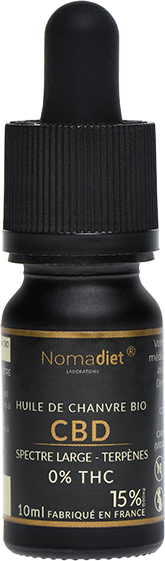 Nomadiet Huile de Chanvre CBD 15% Bio 10ml