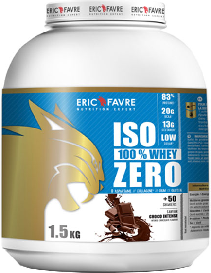 Eric Favre Iso Zero 100% Whey Protéine Isolate Choco Intense 1,5kg