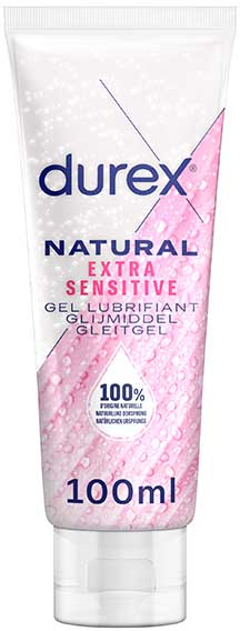 Durex Gel Lubrifiant 100% d'origine Naturelle - A Base d'Aloe Vera - 100ml