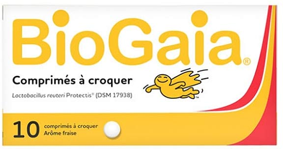 BioGaia Probiotiques Lactobacillus Reuteri Protectis Arôme Fraise 10 comprimés