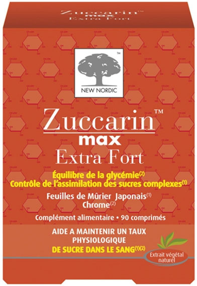 New Nordic Zuccarin Mûrier Extra Fort 90 comprimés