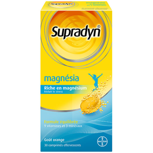 Supradyn Magnesia Anti-Stress Vitamines, Mineraux et Magnesium 30 comprimes effervescents