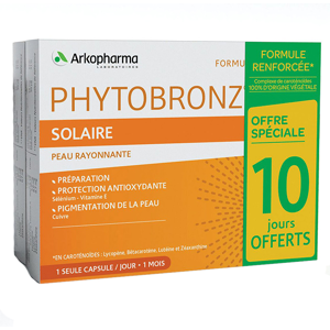 Arkopharma Phytobronz Preparateur Solaire 2 x 30 capsules Huiles Vegetales