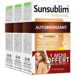 Nutreov Physcience Sunsublim Autobronzant Lot de 3 x 28 capsules