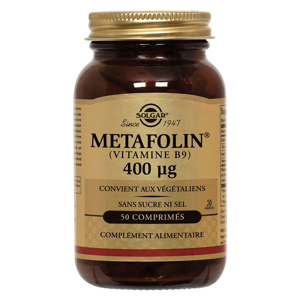 Solgar Metafolin - Vitamine B9 400 µg 50 Comprimes
