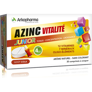 Arkopharma Azinc Vitalite Junior Gout Cola 30 comprimes