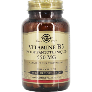 Solgar Vitamine B5 -Acide Pantothenique- 550mg 50 gelules vegetales