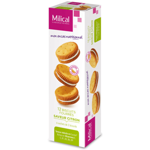 Milical Biscuits Fourres au Citron 12 unites