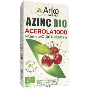 Arkopharma Azinc Naturel Acerola 1000 Bio 30 comprimes