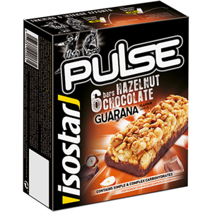 Isostar Pulse Barre Énergetique Chocolat Noisette 6 unites